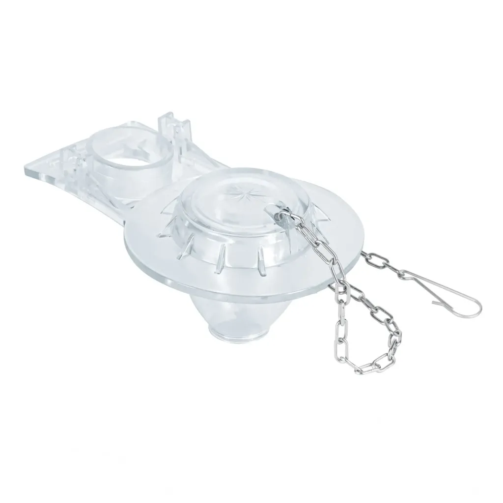 Sapo 2' para WC, PVC transparente, cadena inoxidable, FOSET