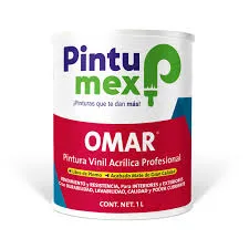 PINTUMEX PINTURA OMAR (BLANCO OSTION) 1 LT. VINIL ACRILICA