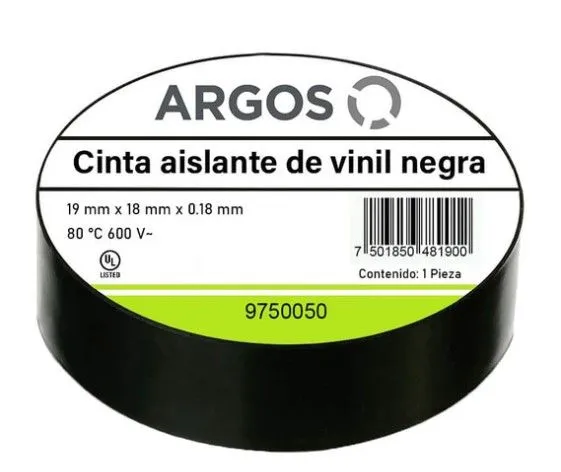 Cinta de aislar 18 Mts 9750050 ARGOS