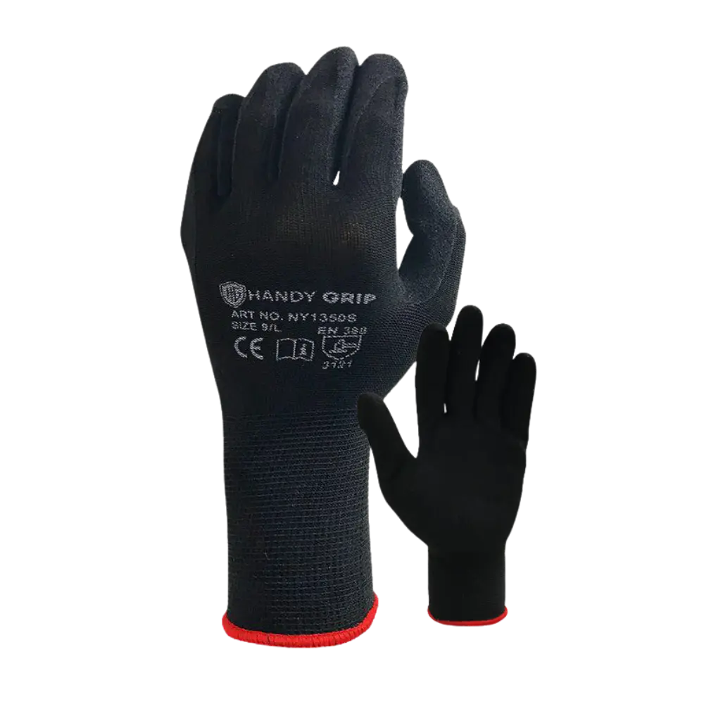 Guante nylon con palma de nitrilo liso handy talla 7