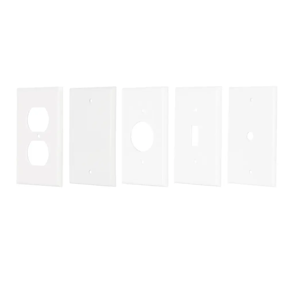 Placa de ABS ciega, Standard, blanco, Volteck