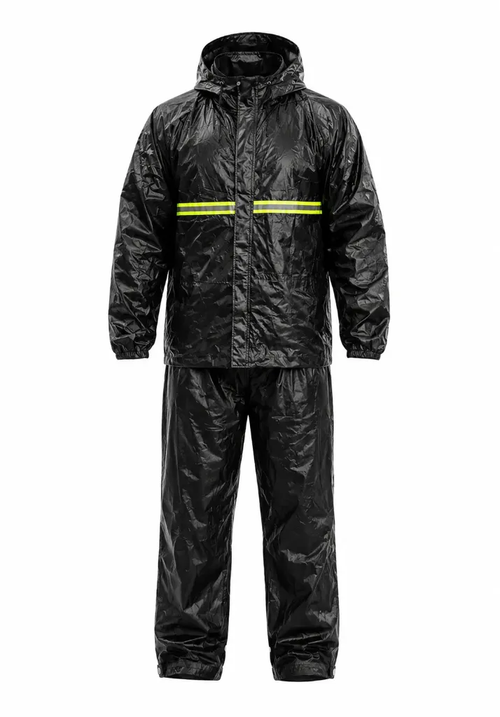 Traje impermeable de dos piezas unisex.