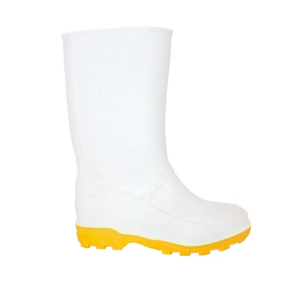 Bota de Seguridad Unisex Aquamax Blanco con Amarillo